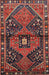 Machine Washable Traditional Tomato Red Rug, wshtr159