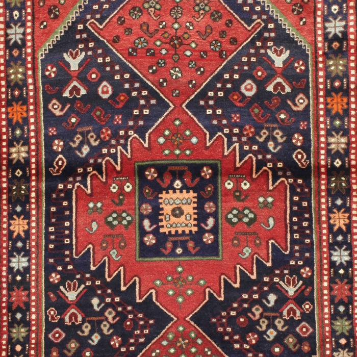 Machine Washable Traditional Tomato Red Rug, wshtr159