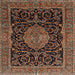 Square Traditional Red Medallion Rug, tr15