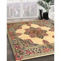 Traditional Sienna Brown Medallion Rug, tr1600