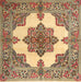 Traditional Sienna Brown Medallion Rug, tr1600