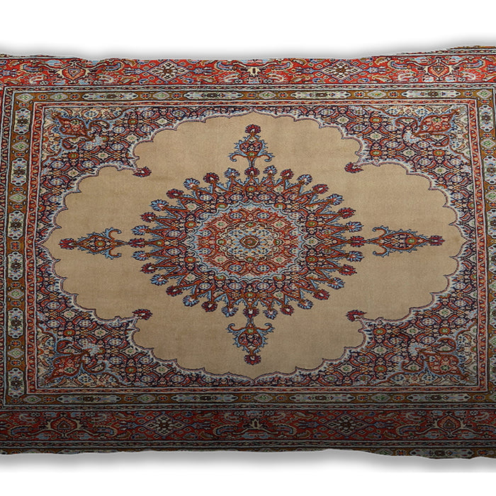 Traditional Classic Rectangular Brown Red Lumbar Throw Pillow, 13 inch by 19 inch, lbtr1601