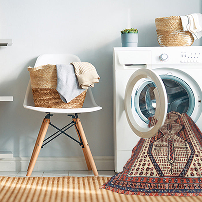 Machine Washable Traditional Light French Beige Brown Rug in a Washing Machine, wshtr1602