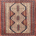 Square Traditional Light French Beige Brown Persian Rug, tr1602