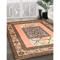 Traditional Chestnut Brown Persian Rug, tr1604