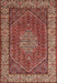 Machine Washable Traditional Tomato Red Rug, wshtr1606