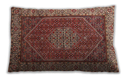 Traditional Classic Rectangular Tomato Red Lumbar Throw Pillow, 13 inch by 19 inch, lbtr1606