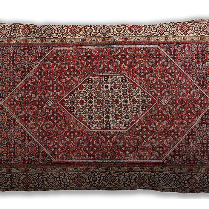 Traditional Classic Rectangular Tomato Red Lumbar Throw Pillow, 13 inch by 19 inch, lbtr1606