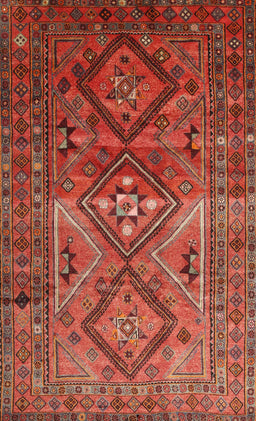 Machine Washable Traditional Orange Rug, wshtr1607