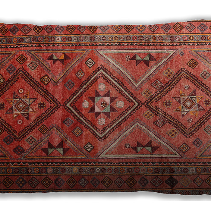 Traditional Classic Rectangular Orange Lumbar Throw Pillow, 13 inch by 19 inch, lbtr1607