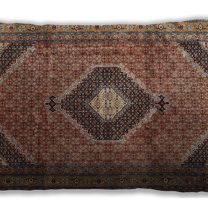 Traditional Classic Rectangular Orange Salmon Pink Lumbar Throw Pillow, 13 inch by 19 inch, lbtr1608