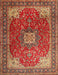 Machine Washable Traditional Peru Brown Rug, wshtr1609