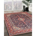 Machine Washable Traditional Brown Red Rug in a Family Room, wshtr1610