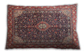 Traditional Classic Rectangular Brown Red Lumbar Throw Pillow, 13 inch by 19 inch, lbtr1610