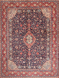 Machine Washable Traditional Brown Red Rug, wshtr1610