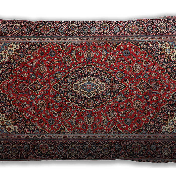 Traditional Classic Rectangular Saffron Red Lumbar Throw Pillow, 13 inch by 19 inch, lbtr1611