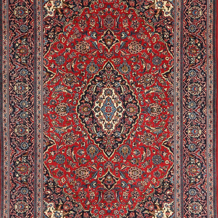 Machine Washable Traditional Saffron Red Rug, wshtr1611