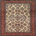 Square Traditional Camel Brown Persian Rug, tr1612