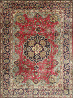 Machine Washable Traditional Brown Red Rug, wshtr1613