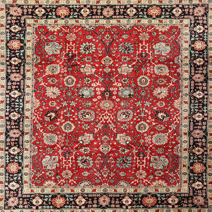 Square Traditional Camel Brown Persian Rug, tr1614