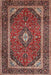 Traditional Saffron Red Medallion Rug, tr1615