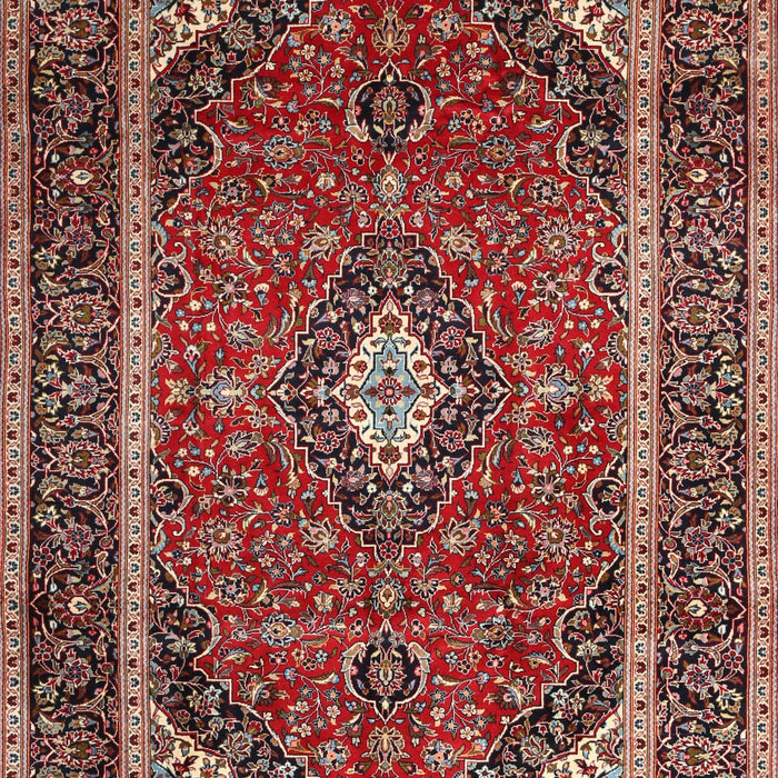 Machine Washable Traditional Saffron Red Rug, wshtr1615