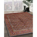 Traditional Saffron Red Persian Rug in Family Room, tr1616