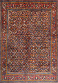 Machine Washable Traditional Saffron Red Rug, wshtr1616