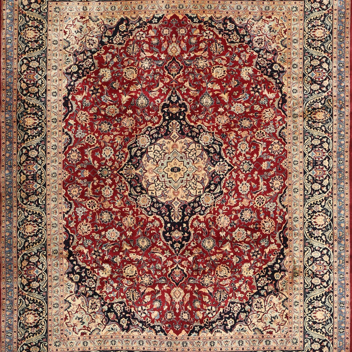 Machine Washable Traditional Vermilion Red Rug, wshtr1617