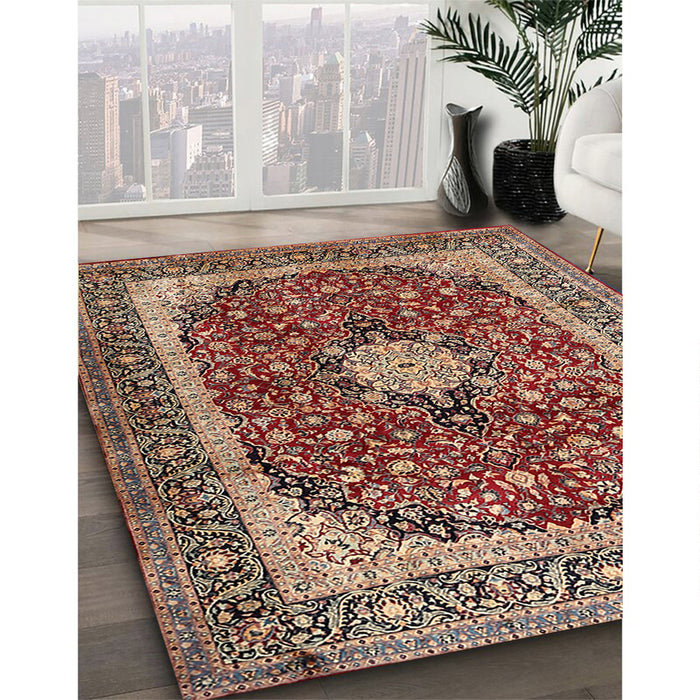 Traditional Red Persian Rug in Family Room, tr1617