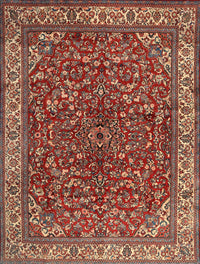 Machine Washable Traditional Tomato Red Rug, wshtr1618