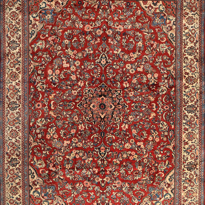 Machine Washable Traditional Tomato Red Rug, wshtr1618