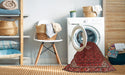 Machine Washable Traditional Sienna Brown Rug in a Washing Machine, wshtr1619