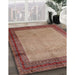 Traditional Fire Brick Red Persian Rug in Family Room, tr1622