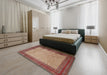 Traditional Fire Brick Red Persian Rug in a Bedroom, tr1622
