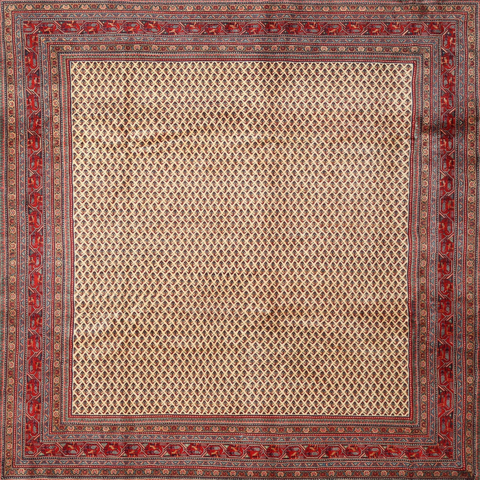 Square Traditional Fire Brick Red Persian Rug, tr1622