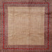 Square Traditional Fire Brick Red Persian Rug, tr1622