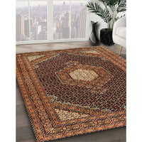 Traditional Bronze Brown Medallion Rug, tr1623