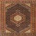 Square Traditional Bronze Brown Medallion Rug, tr1623