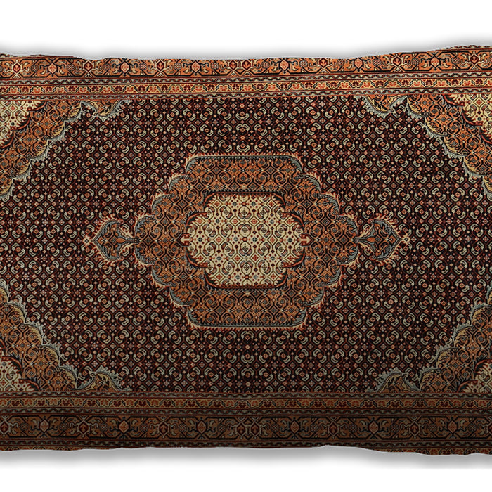 Traditional Classic Rectangular Bronze Brown Lumbar Throw Pillow, 13 inch by 19 inch, lbtr1623