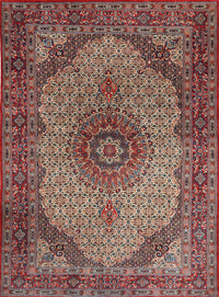 Machine Washable Traditional Saffron Red Rug, wshtr1625