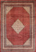 Machine Washable Traditional Orange Salmon Pink Rug, wshtr1626