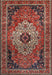 Machine Washable Traditional Dark Almond Brown Rug, wshtr1627