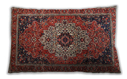 Traditional Classic Rectangular Dark Almond Brown Lumbar Throw Pillow, 13 inch by 19 inch, lbtr1627