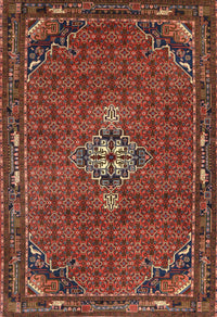 Machine Washable Traditional Tomato Red Rug, wshtr1628