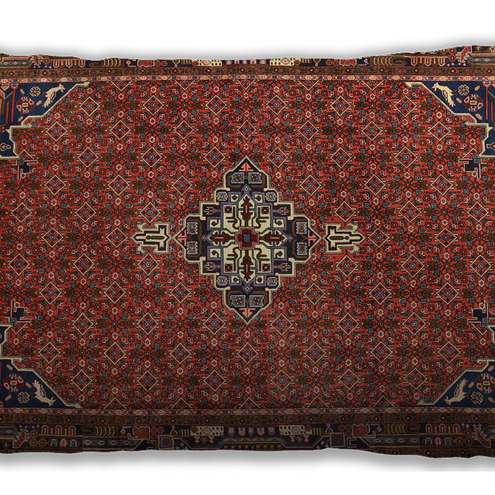 Traditional Classic Rectangular Tomato Red Lumbar Throw Pillow, 13 inch by 19 inch, lbtr1628