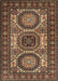 Machine Washable Traditional Bakers Brown Rug, wshtr1629