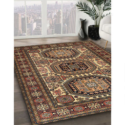 Traditional Bakers Brown Persian Rug in Family Room, tr1629