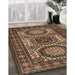 Machine Washable Traditional Bakers Brown Rug in a Family Room, wshtr1629