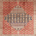 Square Traditional Sandy Brown Persian Rug, tr162